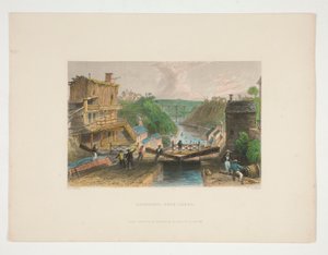 Lockport, Erie Canal, ilustracja dla Nathaniela Parkera Willisa