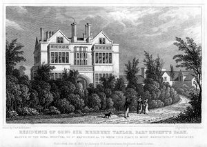 Rezydencja generała Sir Herberta Taylora, Baroneta, Regents Park, Londyn, 1827 r.