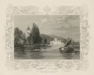 Widok na Tamizę w pobliżu Opactwa Bisham autorstwa William Tombleson