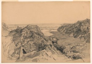 Rysunek, Raj i czyściec, Middletown, Rhode Island, ok. 1875-80 autorstwa William Trost Richards