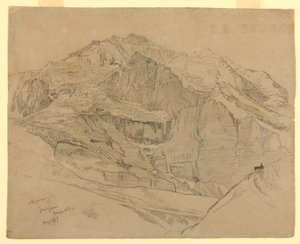 Krajobraz, Jungfrau, Szwajcaria autorstwa William Trost Richards