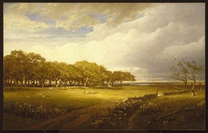 Stary sad w Newport autorstwa William Trost Richards
