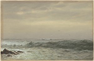 Skały i łamiące się fale autorstwa William Trost Richards
