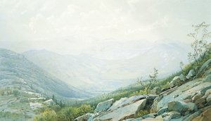 Pasmo Mount Washington widziane z Mount Kearsarge autorstwa William Trost Richards