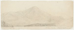 Whiteface Mountain, 1855 (grafit na papierze płowożółtym) autorstwa William Trost Richards