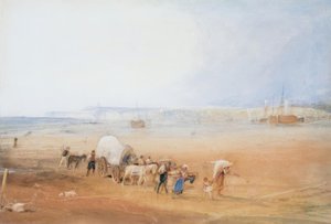 Scena na plaży na południowym wybrzeżu autorstwa Joseph Mallord William Turner