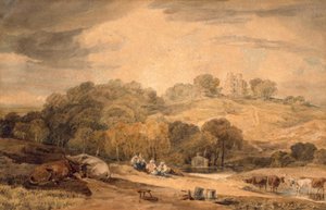 Zamek Donnington, Newbury, Berkshire autorstwa Joseph Mallord William Turner