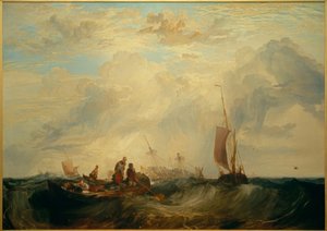 Wejście do Mozy: Pomarańczowy kupiec na barze, idąc na kawałki autorstwa Joseph Mallord William Turner