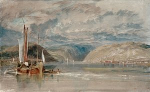 Rüdesheim, widok na Binger Loch autorstwa Joseph Mallord William Turner