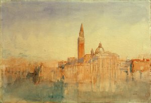 San Giorgio Maggiore o zachodzie słońca, z Hotelu Europa autorstwa Joseph Mallord William Turner
