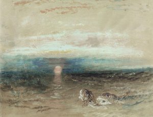 Zachód słońca nad morzem z gurnardami autorstwa Joseph Mallord William Turner