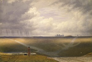 Stonehenge – deszczowy dzień, początek XIX wieku autorstwa Joseph Mallord William Turner