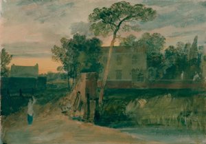 Syon Ferry House, Isleworth, Zachód słońca autorstwa Joseph Mallord William Turner