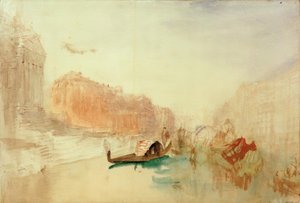 Schody Santa Maria della Salute, patrząc na Canal Grande autorstwa Joseph Mallord William Turner