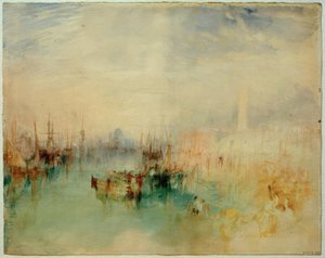 Wenecja: Żegluga z Riva degli Schiavoni z okolic Ponte dellArsenale autorstwa Joseph Mallord William Turner
