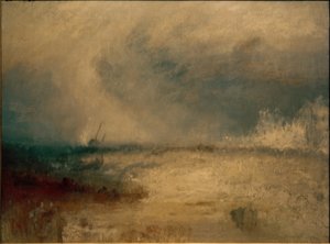 Fale rozbijają się o brzeg autorstwa Joseph Mallord William Turner