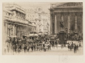 Zestaw londyński: Bank (z Royal Exchange) autorstwa William Walcot