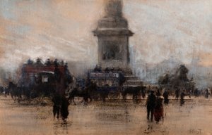 Trafalgar Square (akwarela) autorstwa William Walcot