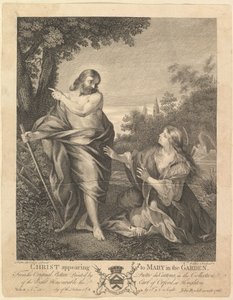 Chrystus ukazujący się Maryi w Ogrodzie przed 1766 r. autorstwa William Walker