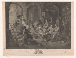 Wnętrze z firmą palącą i pijącą Flamandzka rozrywka (tytuł na obiekcie) Główne obrazy Anglii (tytuł serii) The Most Capital Paintings in England (tytuł serii) autorstwa William Walker