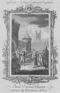 Królowa Emmas Chastity poddana próbie ognia, 1773.