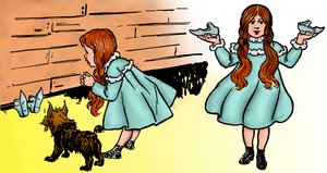 Wspaniały Czarnoksiężnik z Krainy Oz - Czarnoksiężnik z Krainy Oz: Edycja dwóch obrazów autorstwa Denslowa, Williama Wallace
