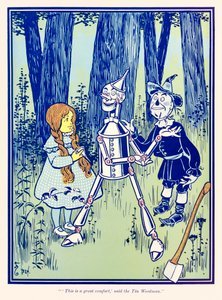 ??To wielki komfort,? powiedział Tin Woodman.? z filmu ?Wspaniały Czarnoksiężnik z Krainy Oz? autorstwa L. Franka Bauma autorstwa William Wallace Denslow