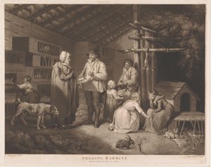 Sprzedawca królików Sprzedawanie królików (tytuł na obiekcie) autorstwa William Ward