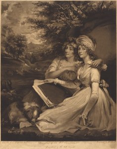 Córki Sir Thomasa Franklanda autorstwa William Ward after John Hoppner