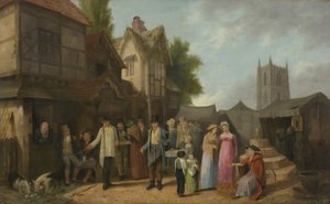Scena przed karczmą, być może w Long Ashton, Bristol, c.1824 (olej na panelu)
