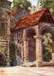Canterbury, schody normańskie (kolor lito) autorstwa William Wiehe Collins