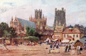 Ely, Rynek (kolor lito) autorstwa William Wiehe Collins