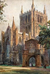 Hereford, Transept Północny (kolor lito) autorstwa William Wiehe Collins
