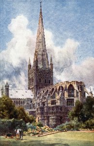 Norwich z północnego wschodu (kolor lito) autorstwa William Wiehe Collins