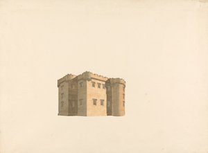 Zamek Cluny, Aberdeenshire, Szkocja: Perspektywa autorstwa William Wilkins