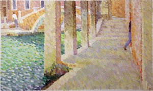 Sotoportego del Traghetto, 2011 (olej na płótnie) autorstwa William Wilkins