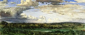 Krajobraz w Europie Północnej (akwarela na ołówku na papierze) autorstwa William Wyld