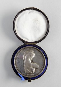 R.A. medal awarded to George Frampton 10.12.1884 for the best model of a figure (metal)