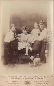 Książę Edward, książę Albert, książę Henryk i księżna Wiktoria Walii autorstwa William and Daniel Downey