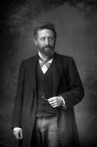 Profesor William Edward Ayrton 1847-1908, brytyjski fizyk i inżynier elektryk, 1893. autorstwa William and Daniel Downey
