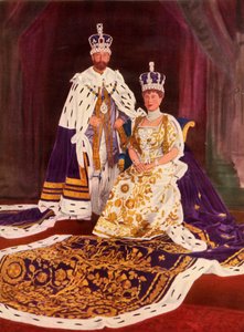 Ich Królewskie Mości Król Jerzy V i Królowa Maria w szatach koronacyjnych, 1911, 1951.