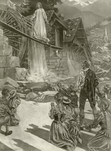 La Sonnambula, akt III scena II (wklęsłodruk) autorstwa William de Leftwich Dodge