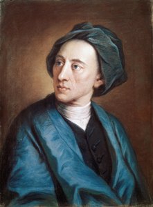 Portret brytyjskiego poety Aleksandra Pope w turbanie (olej na płótnie)