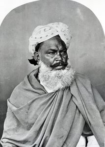 Portret mężczyzny z Indii, z „Kostiumy i ludzie Indii”, ok. 1860 r. autorstwa Willoughby Wallace Hooper