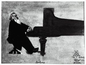 Niemiecki kompozytor Johannes Brahms (Hamburg autorstwa Willy von Beckerath