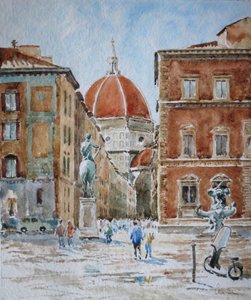 951 Piazza SS Annunziata, po oberwaniu chmury autorstwa Wilson Clive