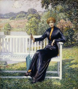 Lois w ogrodzie autorstwa Wilson Henry Irvine