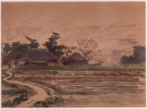 Krajobraz z domami autorstwa Winckworth Allan Gay