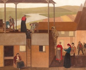 Projekt do dekoracji ścian, ok. 1918 (olej na płótnie)