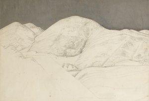Studium krajobrazowe dla Santisima Trinita, ok. 1924 (ołówek i olej na papierze) autorstwa Winifred Knights